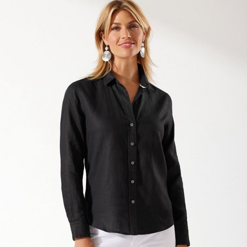 Tommy Bahama Black Button Down Shirt